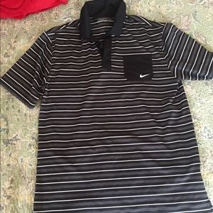 Nike Golf black with white stripes size M
